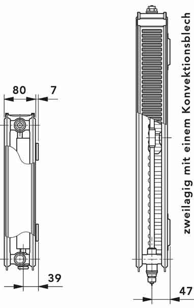 Vogel und Noot Heizkörper T6 21 600X1800 mm Maß