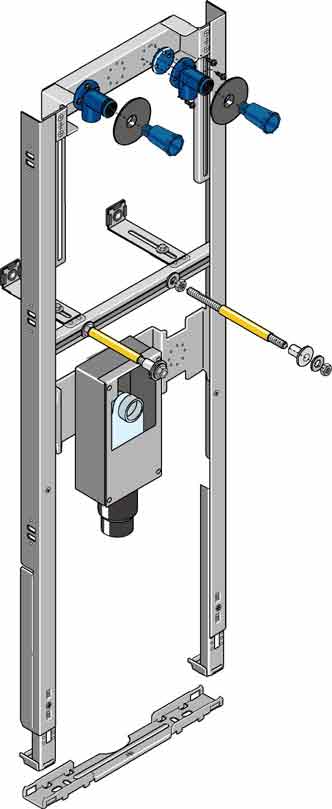Huter 2030 Waschtischgestell mit Unerputzsifon 
