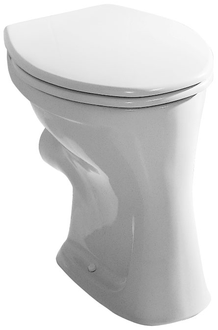 Stand WC flach Abgang waagrecht Flachspüler