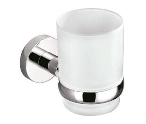 Una Glashalter mit Glas 