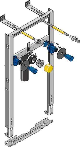 Huter Montagegestell für Waschtisch Vorwand 2010 