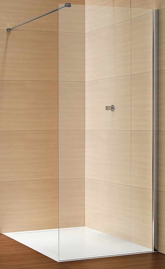 Duka libero 4000 Walk-In 1200 mm silber matt ESG