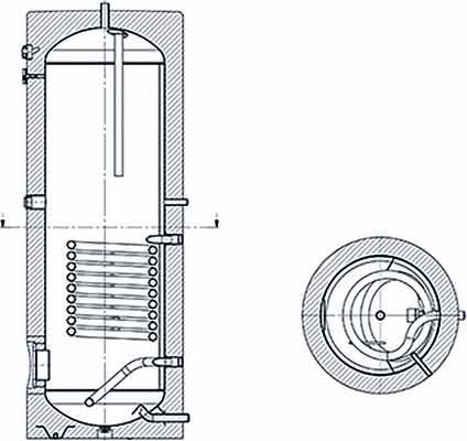 Warmwasserspeicher 400 Liter 1 Register