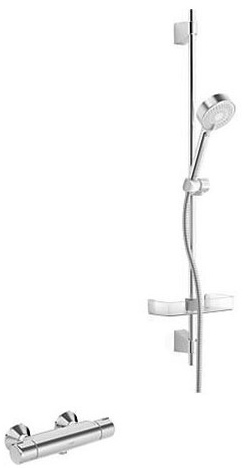 Hansa Micra Renoset Aufputz Thermostat mit Brausegarnitur verchromt 4815