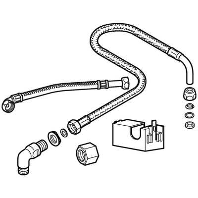 Geberit AquaClean Anschlussset für Wasseranschluss hinten Mitte 115.438