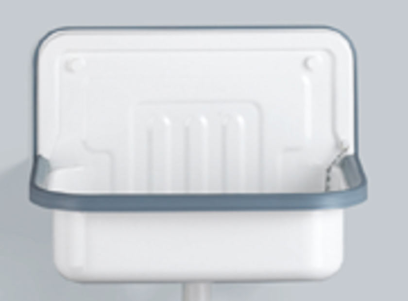 Ausgussbecken Stahl emailliert inkl.Ablaufventil 6/4"