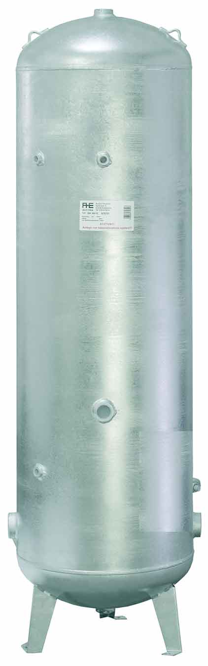 Austria Email Windkessel 150 l verzinkt mit Füssen 