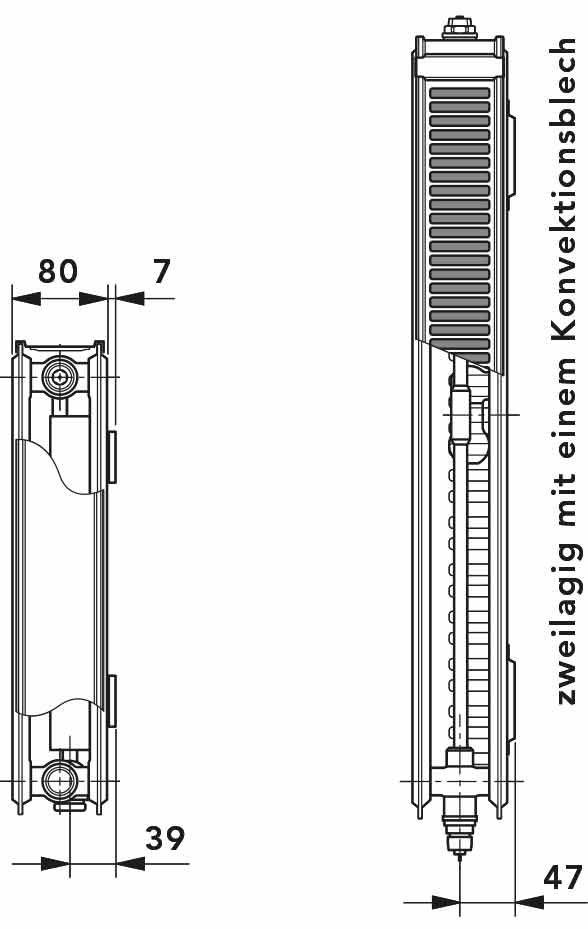 Vogel und Noot Heizkörper T6 21 500X920 mm Abmaß
