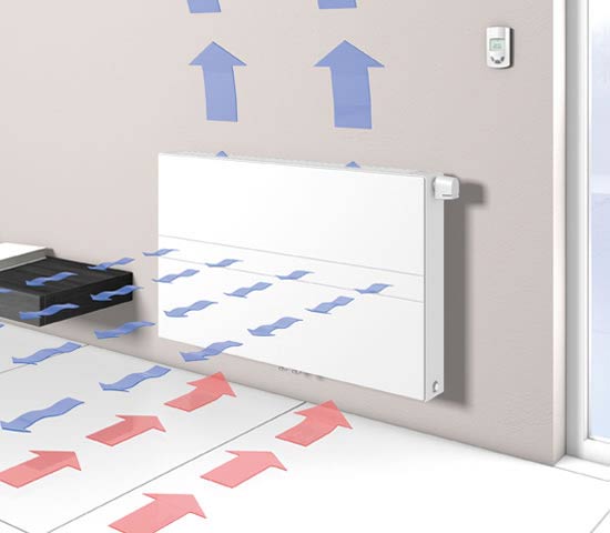 Vogel und Noot Wärmepumpenheizkörper 22 600 1200 Ansicht vorne kühlen 