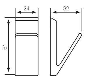 Handtuchhaken aus Edelstahl Maßblatt  