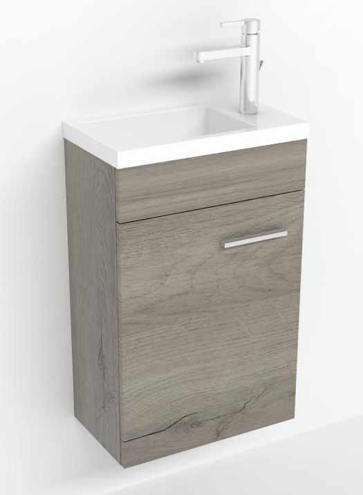 IS BASIC Mineralguss - WT- Set mit Unterbau 400 mm links 