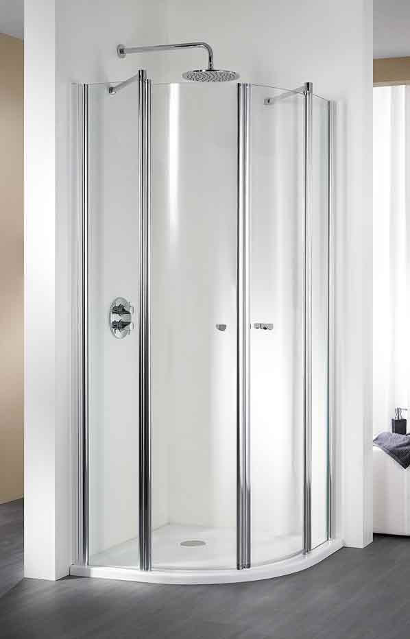 HSK Runddusche 4tlg. EXKLUSIV 900 X 2000 mm, silber, Glas ESG hell