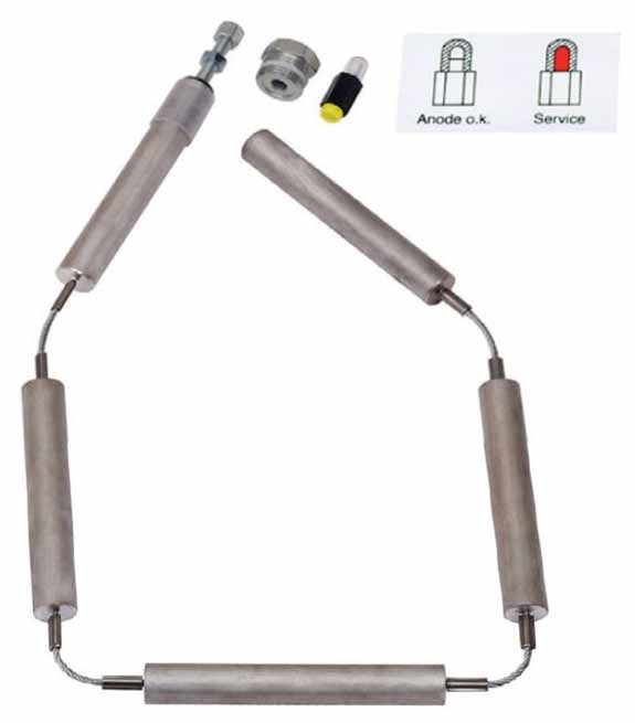 Universal Ketten Opferanode 1 1/4" mit Signal Signalanode 