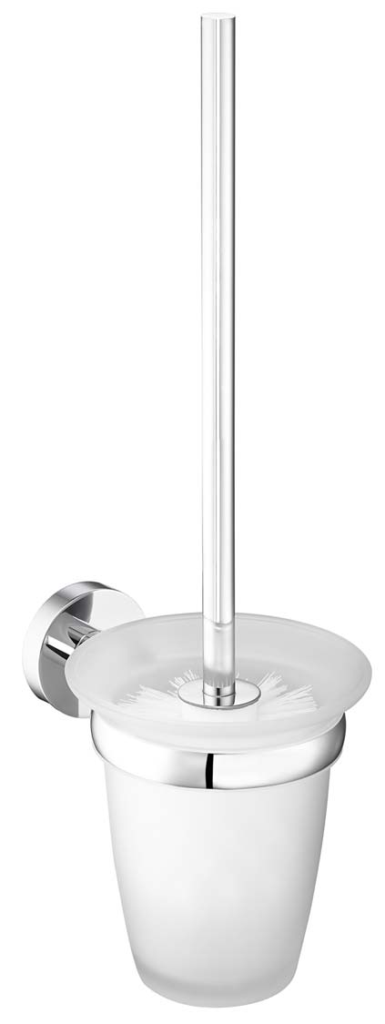 Una Toilettenbürstengarnitur verchromt wandhängend