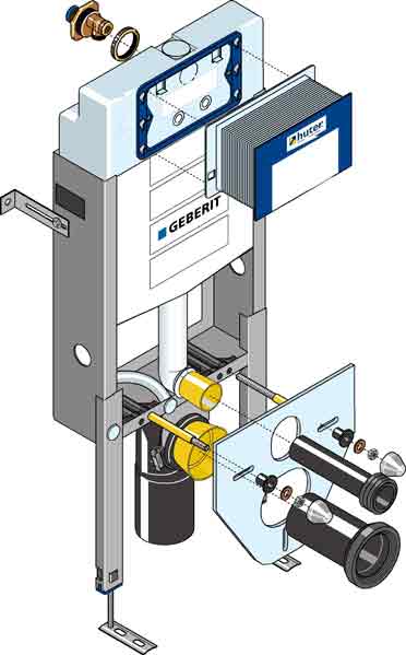 Huter WC Montagegestell mit Unterputzspülkasten für Vormauerung 1010