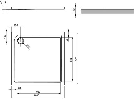 Brausetasse Acryl 1000X1000 100x100 extraflach 