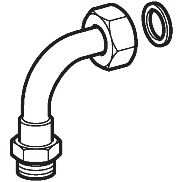 Geberit AquaClean Anschlussbogen für Tuma WC Aufsatz in Verbindung mit Designplatte 147.236