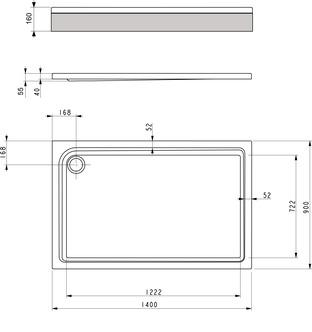 Brausetasse Acryl 1400X900 140X90