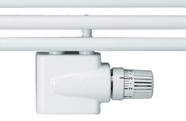 Zehnder Anschluss-Armatur Vario Eck bzw-Durchgang mit Abdeckung weiß