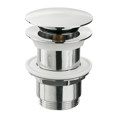 Ablaufventil Klick 5/4" mit Überlauf verchromt