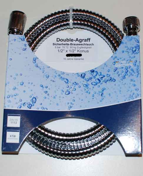 Agraff Brauseschlauch 1/2" X2000  mm 