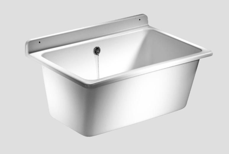 Abu Waschtrog Kunststoff mit Überlauf weiss