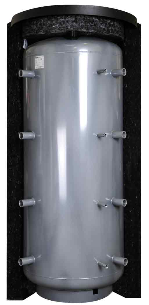 Pufferpeiche mit Muffen und Isolierung  