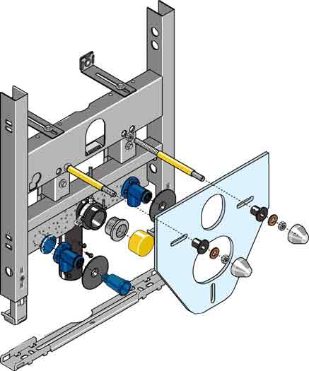 Huter 4020 Montagegestell für Wandbidet