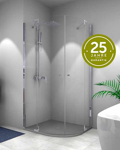 Palme Ferox Runddusche  Duschkabine chrom