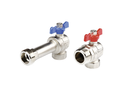 Tece Eck-Kugelhahn-Set  3/4"X1"AG für Anschluß Verteiler