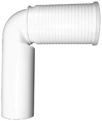 HL 224 WC-Anschlussbogen DN110 weiss ablängbar