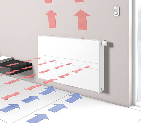 Vogel und Noot Wärmepumpenheizkörper 22 600 1200 Ansicht vorne heizen