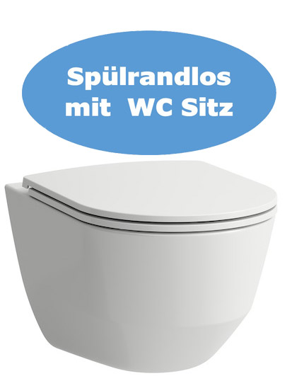 Laufen Wand WC-Set  mit verdeckter Befestigung spülrandlos 