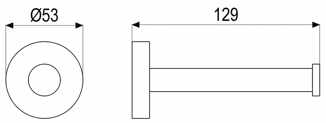 Una Resererollenhalter in chrom Maßblatt