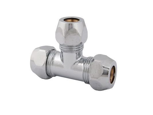 T-Quetschverschraubung 10mm verchromt