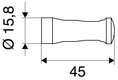 Badementalhaken 45 mm, Chrom Maßblatt 