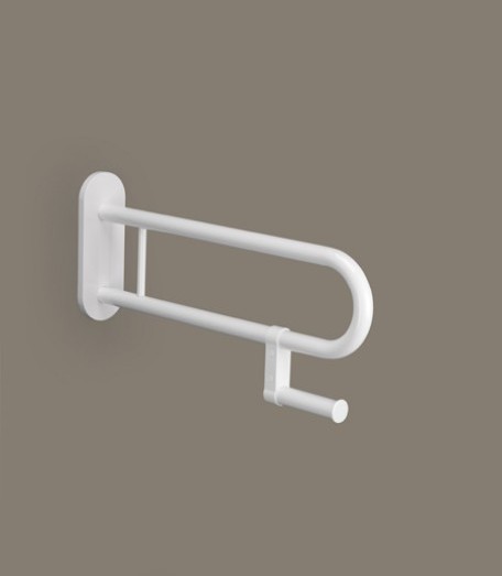 Relaxline  Stützgriff mit Papierhalter 850mm weiss