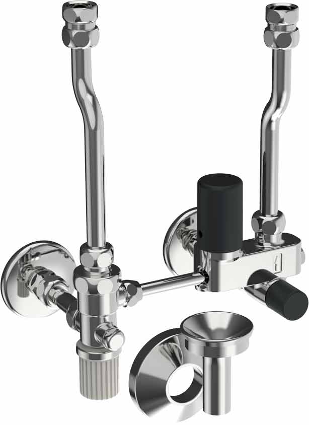 Speicheranschlussgarnitur mit Thermostat 1/2" verchromt für Hängespeicher Hansa 6351