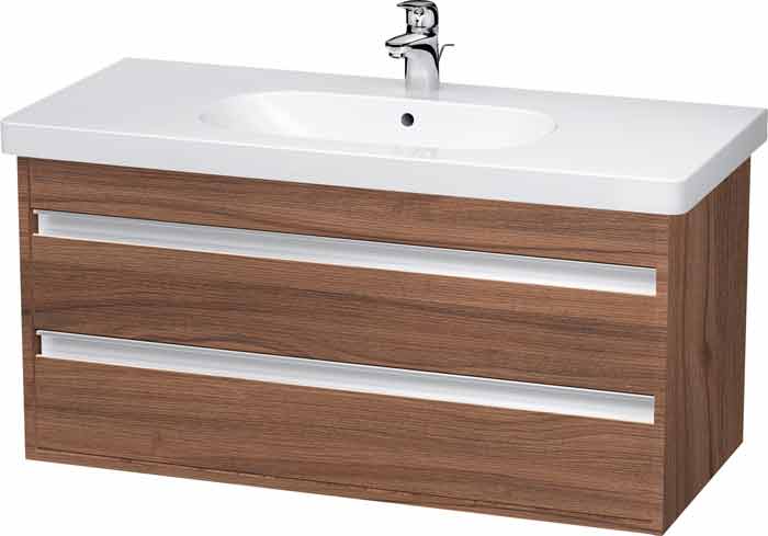 Duravit Ketho Unterbau 1000 mm  2 Auszüge Nussbaum Natur