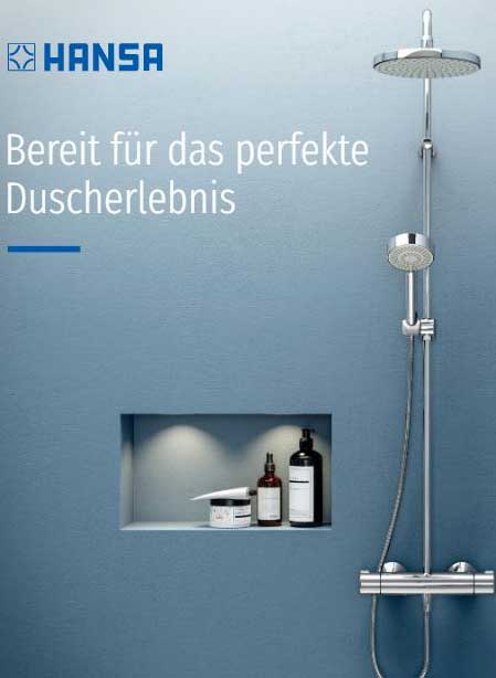Hansa Micra Duschsystem mit Thermostat seitlich