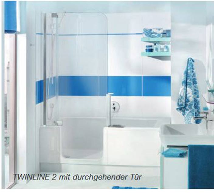 Artweger Twinline 2 1700X750 mm für Nischeneinbau links 