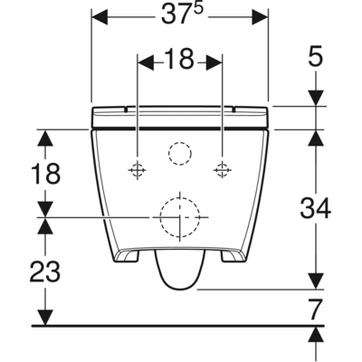 Geberit AquaClean Sela 146.220 mit Abmessungen 